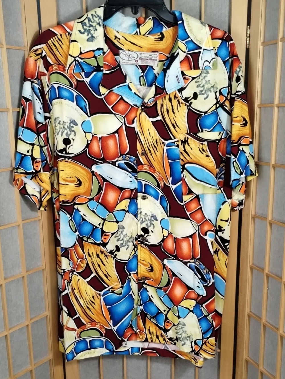 BayouWear New Orleans Jazz Fest Drum Shirt Size L